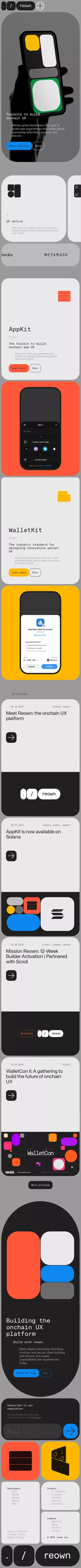 Reown | The onchain UX platform — Reown mobile view