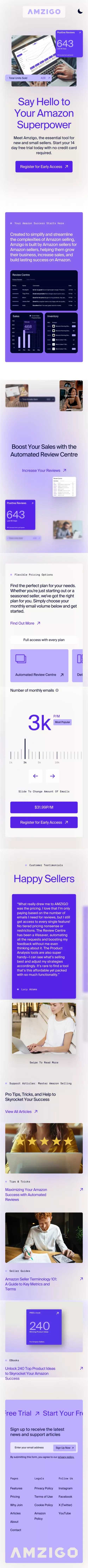 Amzigo |Â Say Hello to Your Amazon Superpower mobile view