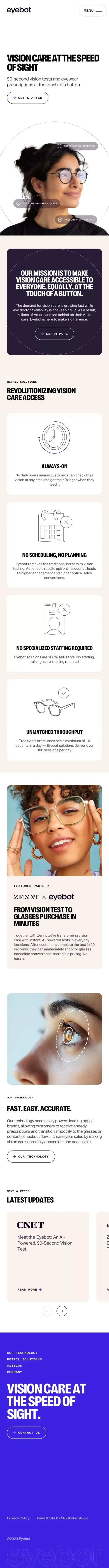 Vision Care at the Speed of Sight – Eyebot mobile view