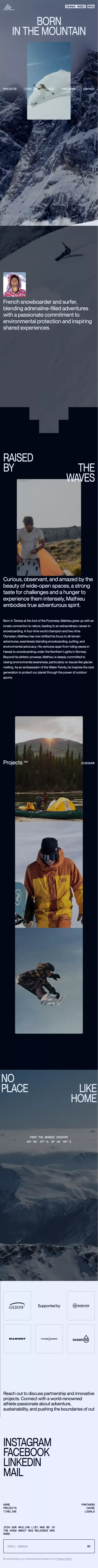 Mathieu Crepel | Snowboarder, surfer and Adventurer mobile view