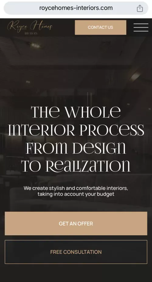 ROYCE HOMES INTERIORS - The entire interior process from design to implementation mobile view