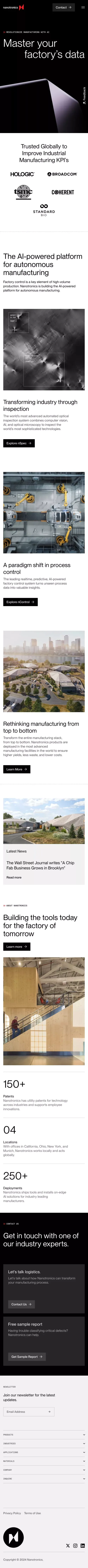Automated Optical Inspection Solutions | Nanotronics mobile view