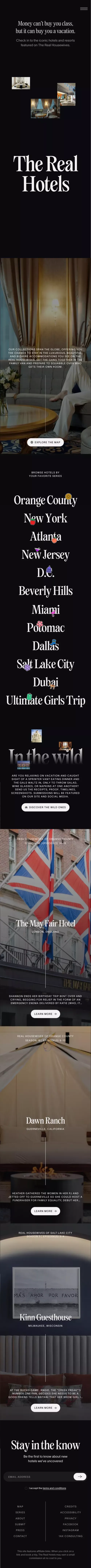 Curated Luxury Hotels from The Real Housewives | The Real Hotels mobile view
