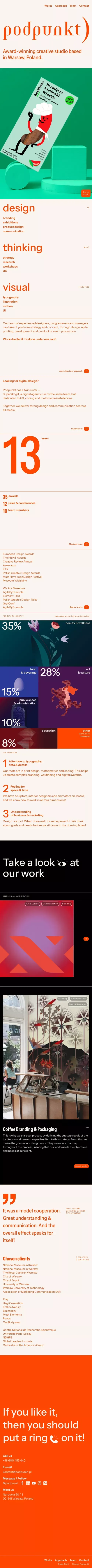 PODPUNKT Award-winning branding studio based in Warsaw mobile view