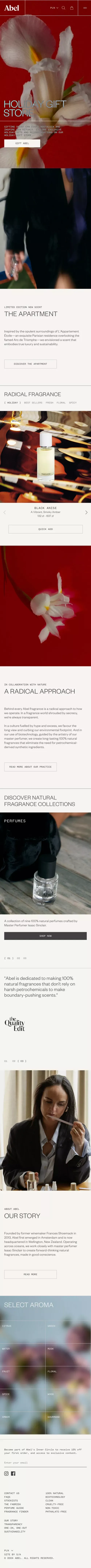 Abel - 100% Natural Perfumes mobile view