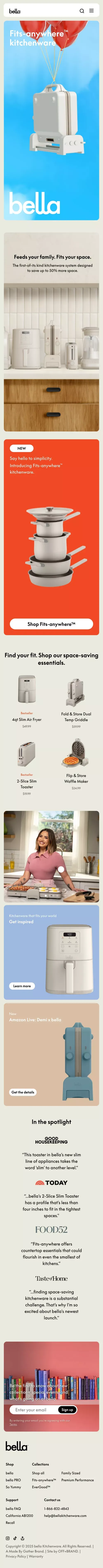 bella Kitchen Appliances | Air Fryers, Griddles, Toasters & More mobile view