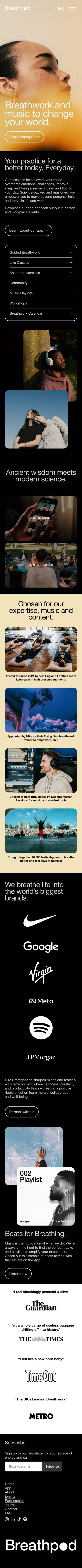 Breathpod mobile view