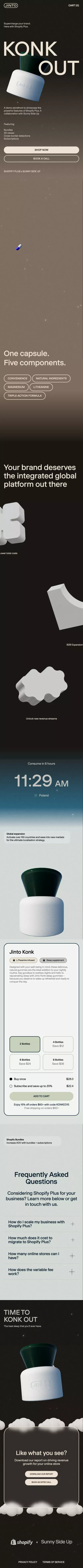 SHOPIFY PLUS x SUNNY SIDE UP mobile view