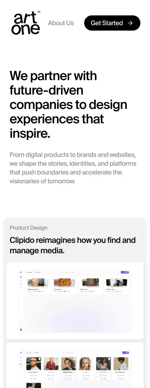 Artone Studio â Crafting Digital Experiences mobile view