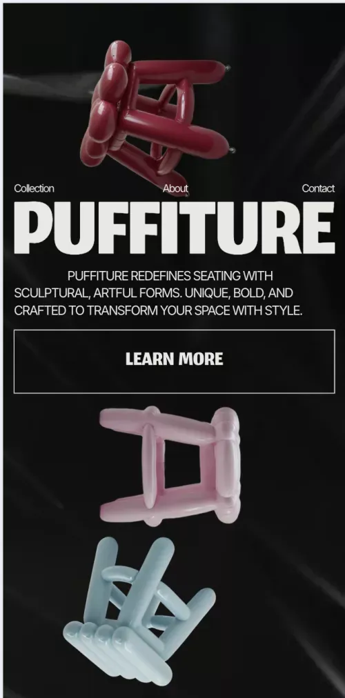 Puffiture mobile view
