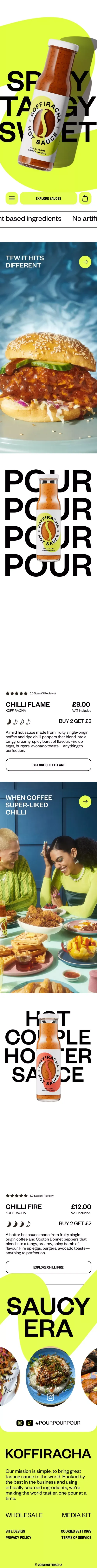 Koffiracha Hot Sauce mobile view