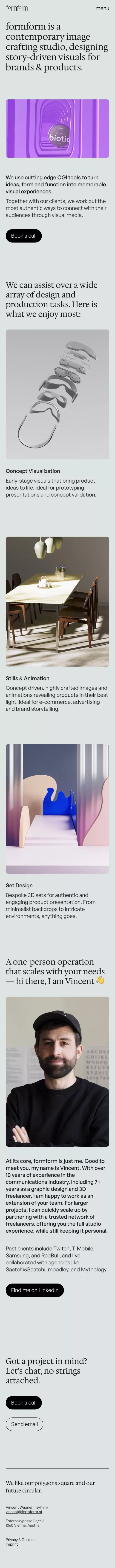 formform | 3D visualization & animation mobile view
