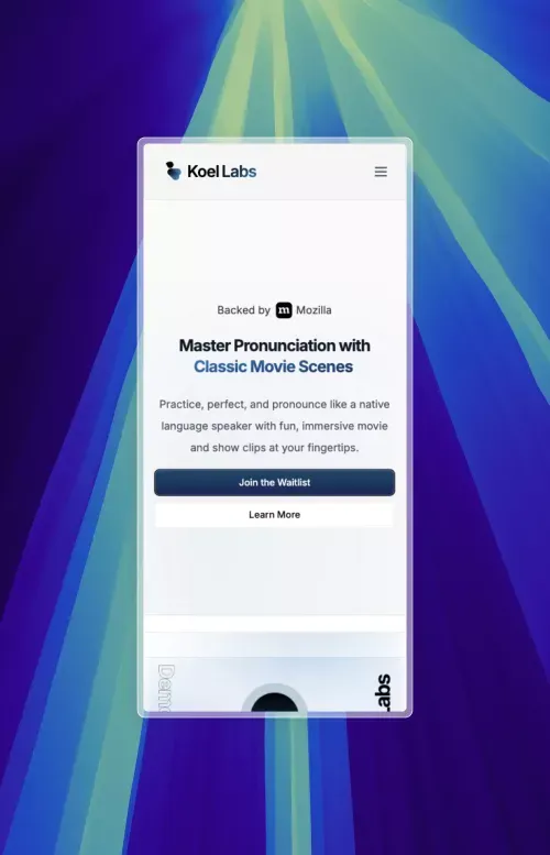 Koel Labs - Your new favorite tool for pronunciation learning mobile view
