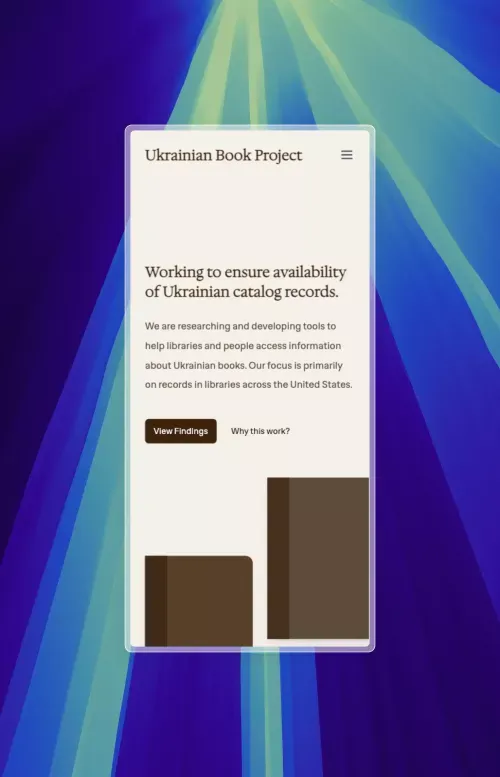 Ukrainian Book Project - Research on Ukrainian Language Collections mobile view