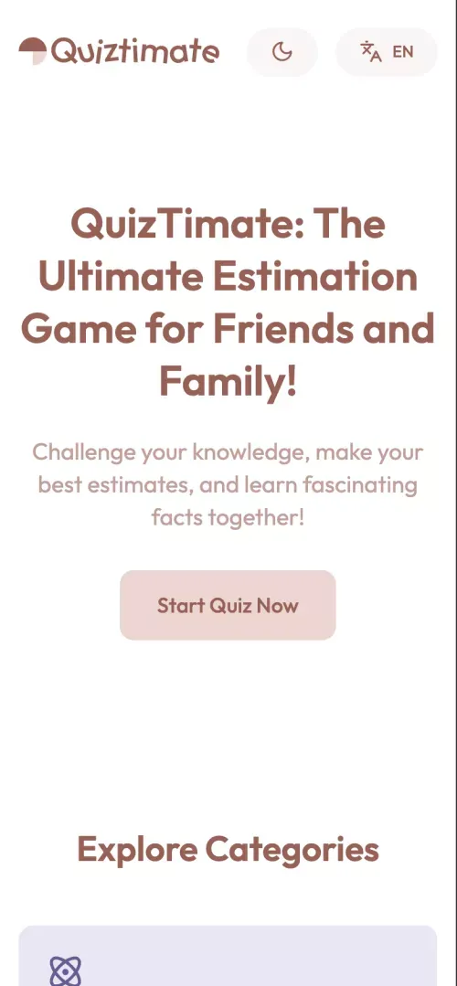 Quiztimate - The Ultimate Multiplayer Knowledge Quiz Game mobile view