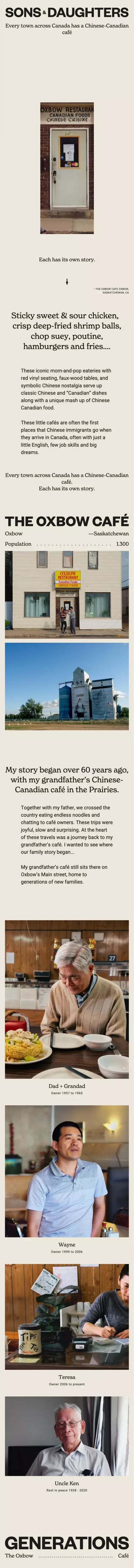 Sons & Daughters mobile view