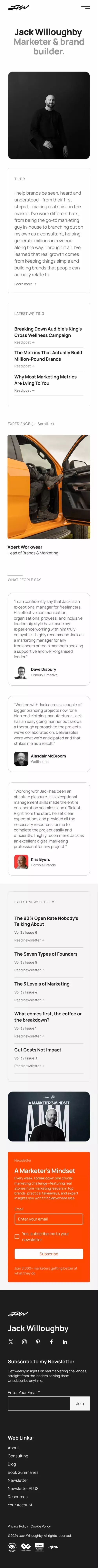 Jack Willoughby | Marketing Strategy & Brand Building mobile view