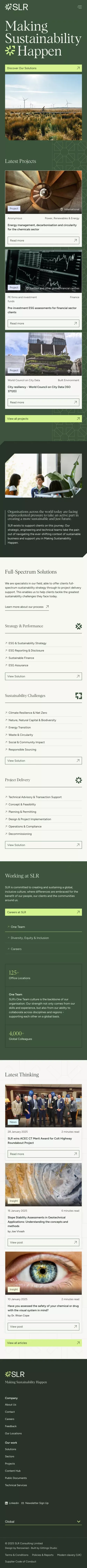 Global Leaders in Sustainability Solutions | SLR Consulting mobile view