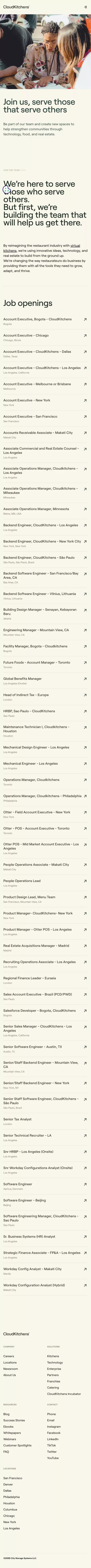 Careers | CloudKitchens mobile view