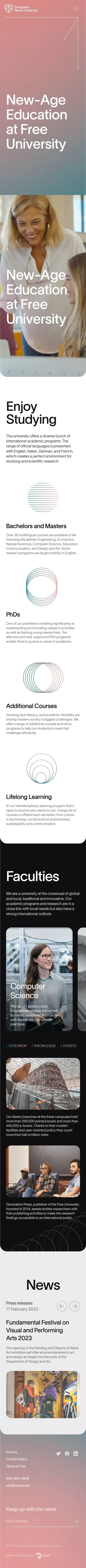 Free University | Evergreen Nexus University mobile view