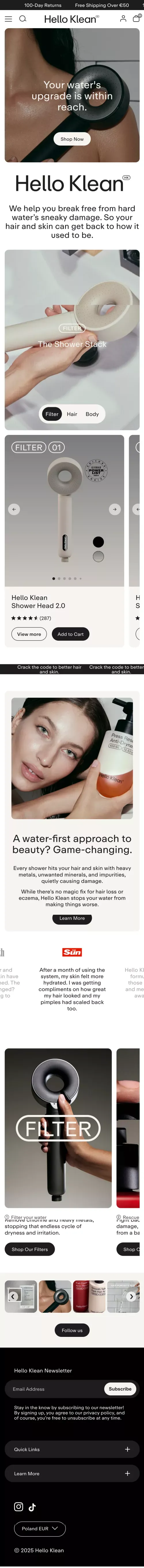 Hello Klean | Beauty Solutions for your water mobile view