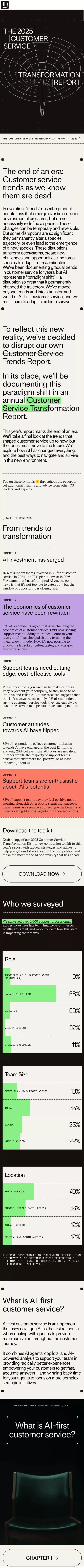 CS Transformation Report by Intercom mobile view