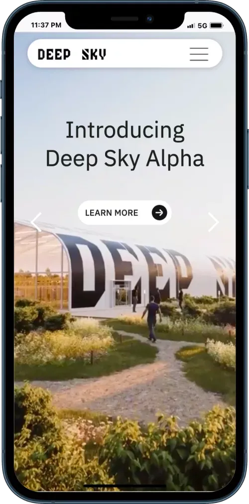 Deep Sky - Carbon Dioxide Removal at Scale mobile view