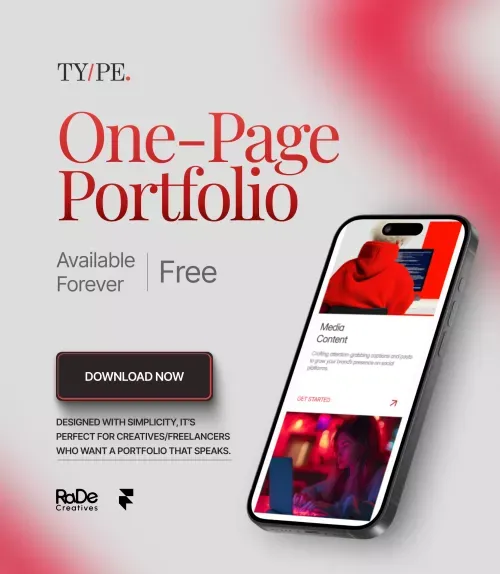 Type - Onepage Copywriter Portfolio mobile view