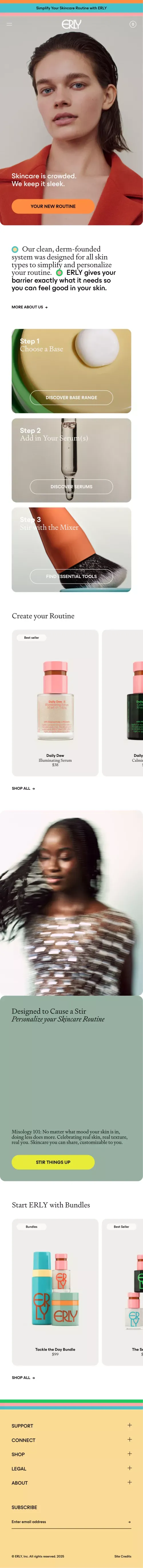 ERLY Skincare - Clean, Dermatologist-Backed, Simple & Effective mobile view