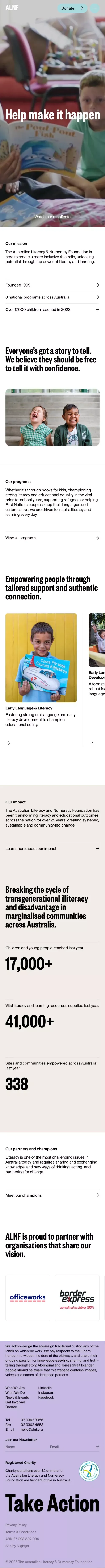 The Australian Literacy and Numeracy Foundation | ALNF mobile view