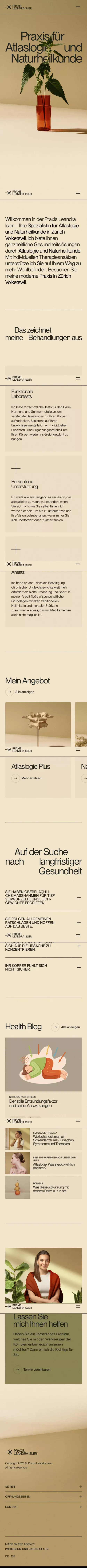 Atlaslogie und Naturheilkunde in Zürich – Praxis Leandra Isler mobile view