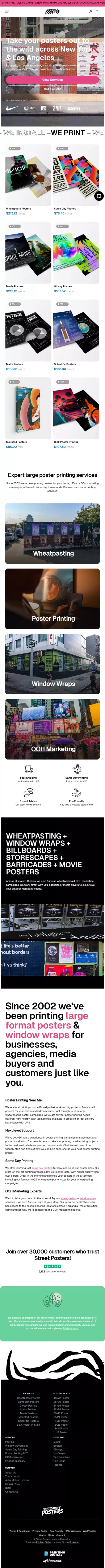 Street Posters | 🐅 NYC Large Poster Printing Service mobile view
