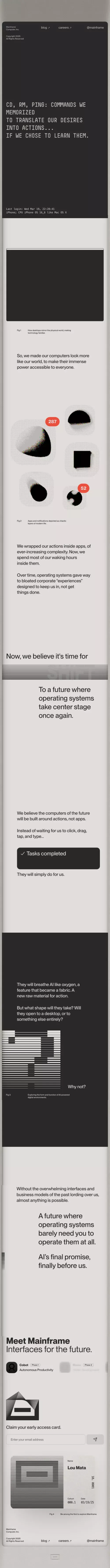 Mainframe mobile view