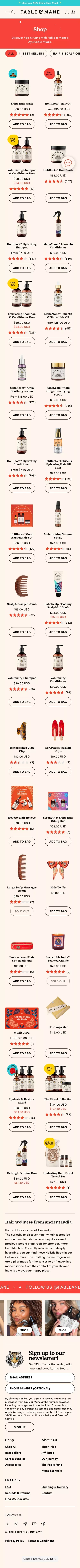 Shop | Fable & Mane mobile view