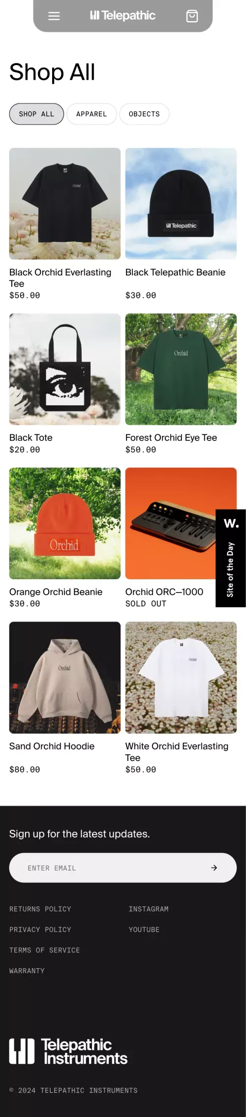 Shop All – Telepathic Instruments mobile view