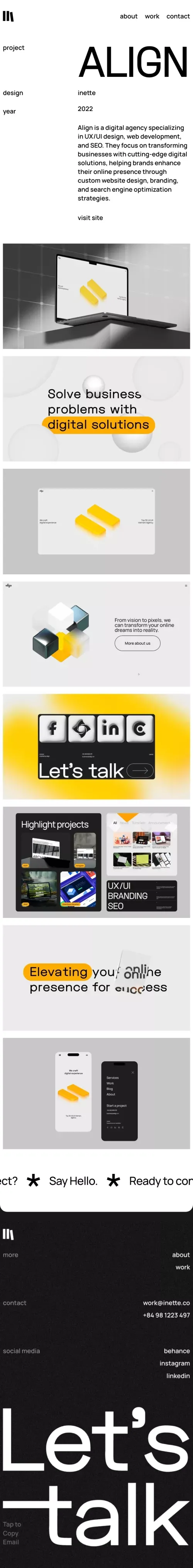 Inette â Crafting Digital Identities mobile view