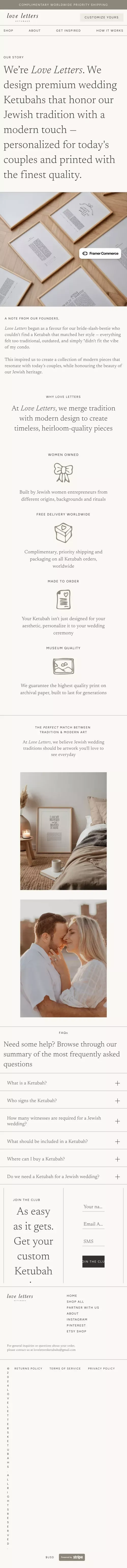 Love Letters Ketubahs â Modern, Premium Wedding Ketubahs mobile view