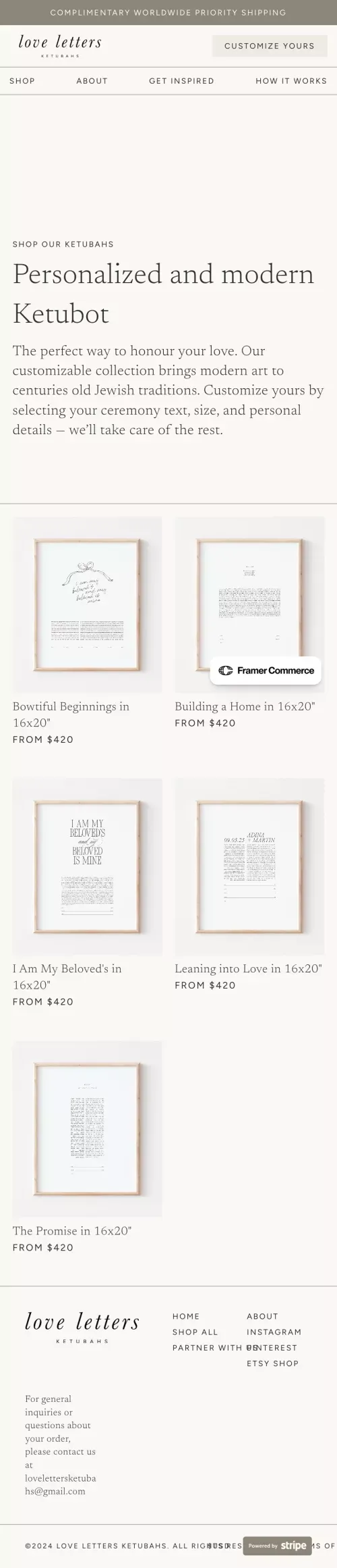 Love Letters Ketubahs â Modern, Premium Wedding Ketubahs mobile view