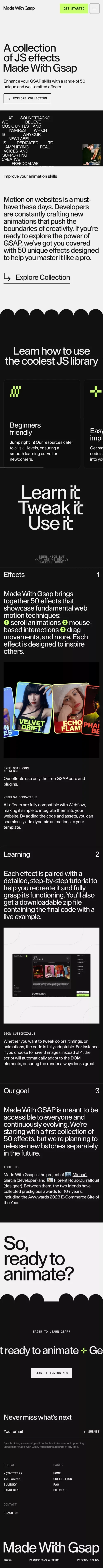 Made With Gsap mobile view