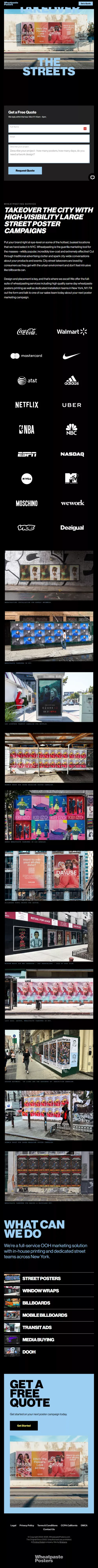 Wheatpasting NYC | Low cost street poster campaigns! mobile view
