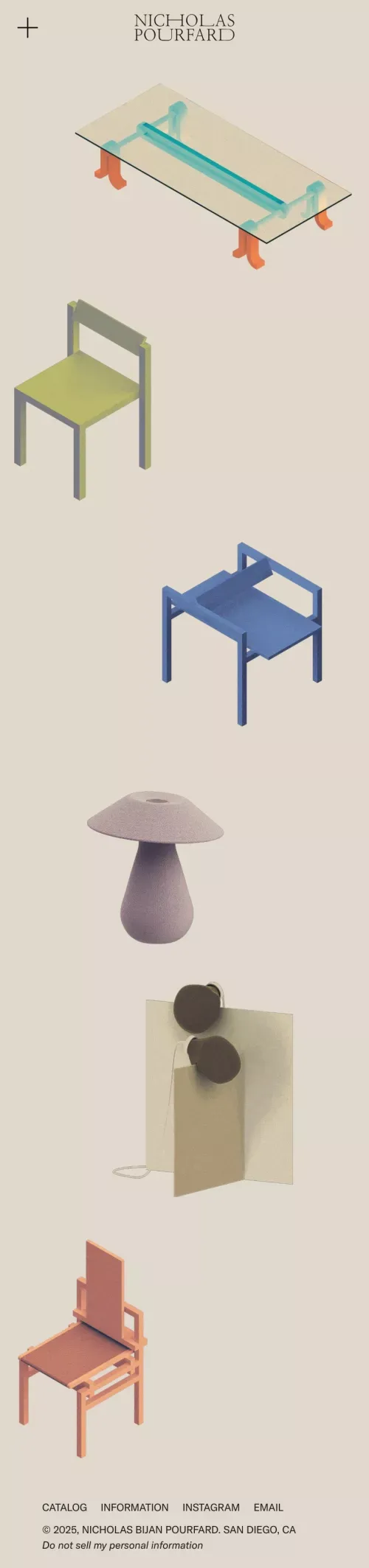 Nicholas Bijan Pourfard Design mobile view