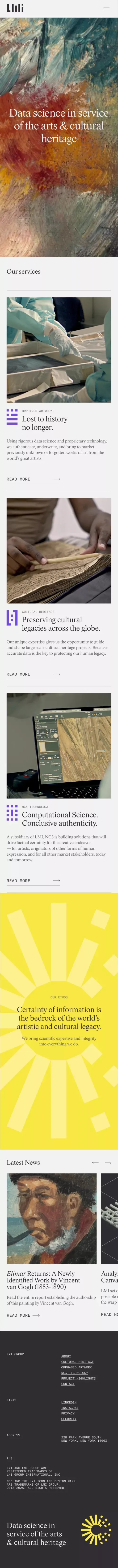 LMI Group: data science in service of the arts & cultural heritage mobile view