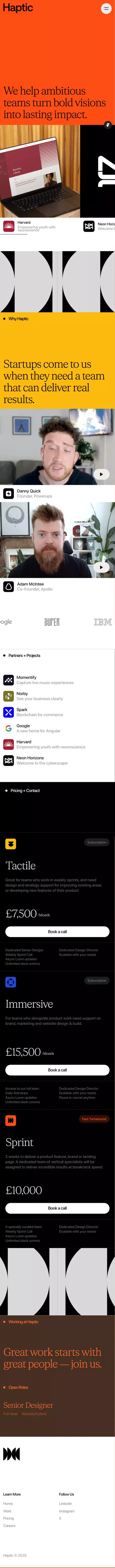 Haptic mobile view