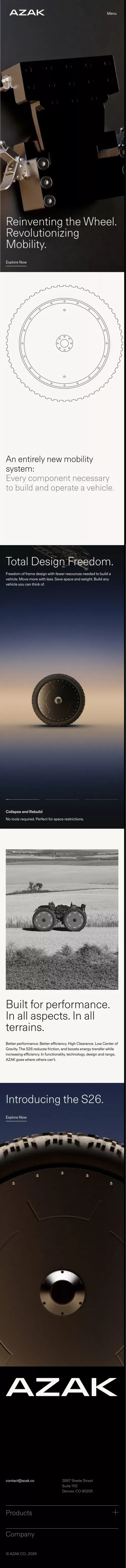 AZAK mobile view