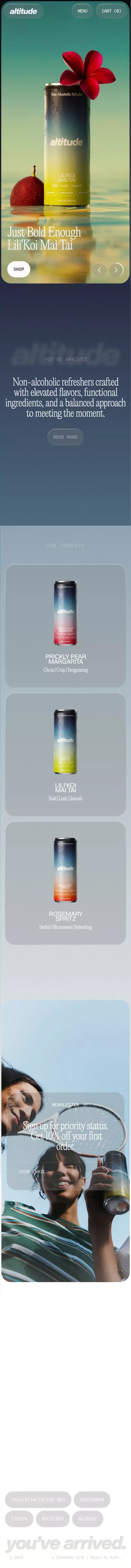Altitude Beverages | Premium Non-Alcoholic Drinks with Functional Ingredients mobile view