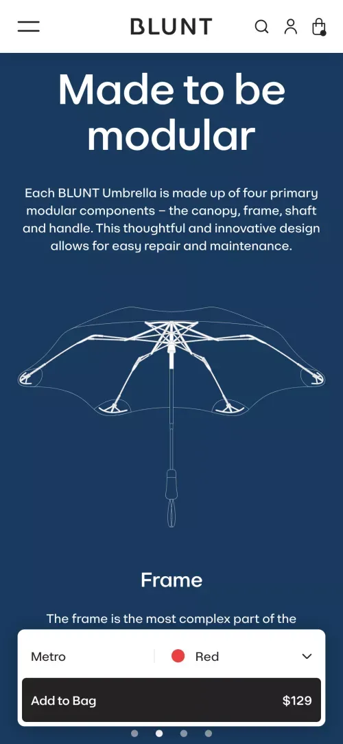 Blunt Umbrellas NZ | Engineering joy.
 – BLUNT Umbrellas NZ mobile view