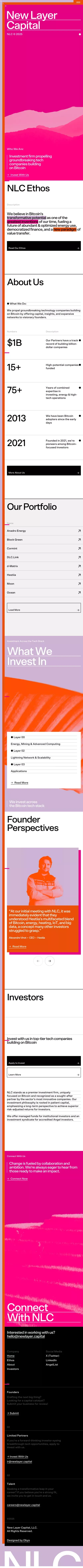 NLC | New Layer Capital mobile view
