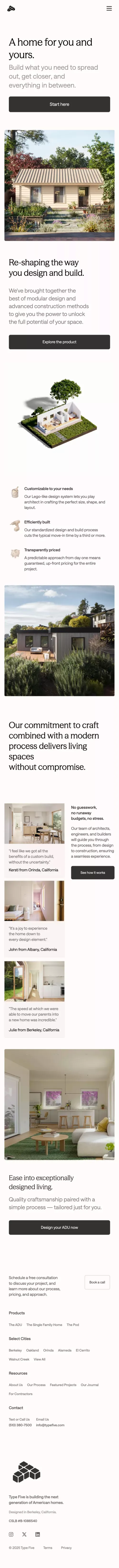 Customizable Backyard Homes | Type Five mobile view