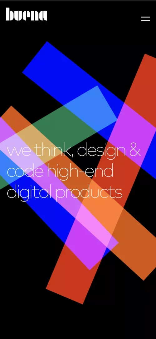 Buena Studio - Interactive Design & Web Development mobile view