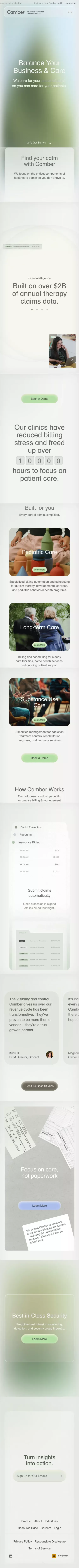 Camber: Healthcare RCM & AI Medical Billing Software mobile view